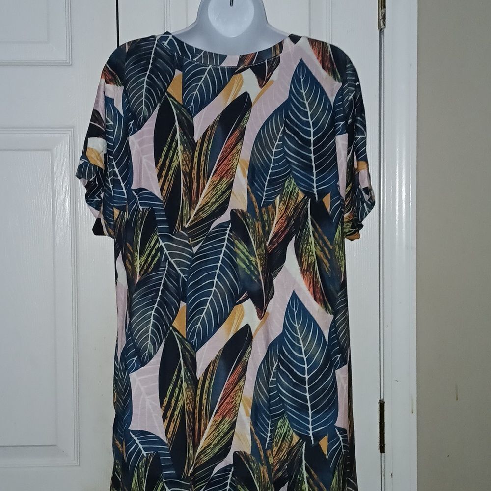 ANRABESS Tropical Casual Loose Sundress Split Maxi Dress Sz XXL NWT - Picture 6 of 9